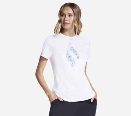 Skechers, Floral Diamond Classic Crew Tee, Naiset
