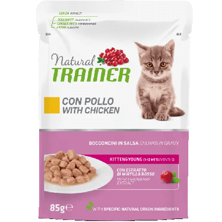 Natural Trainer Kitten&Young Bocconcini Di Pollo In Salsa Per
