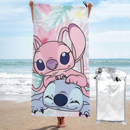 v227 Stitch Strandhåndklæde Hurtigtørrende Absorberende Sandfri Store Håndklæder Til Swimmingpool Camping Strandtilbehør Rejse Ting dnwh227