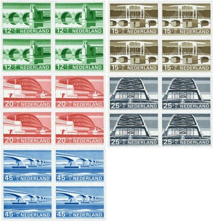 Holland 1968 - NVPH 901-905 - 4-blokke - Postfrisk