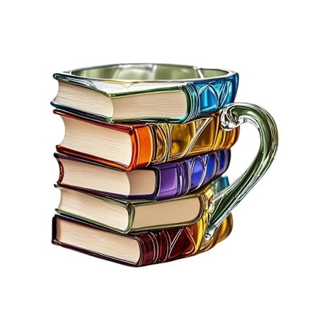 2025 års upplaga 3D-glas Nyhet Bokmuggar för varma och kalla drycker Perfekt present till bokentusiaster och vänner