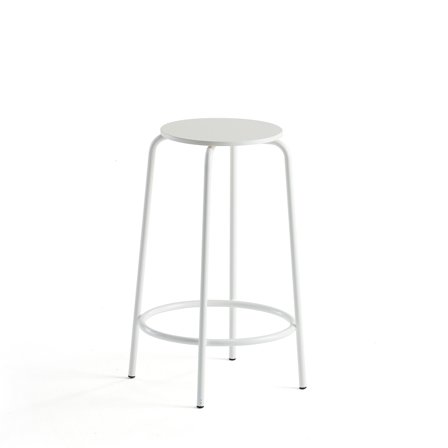 Barhocker TIMMY, Gestell weiß, Sitz weiß, H 630 mm