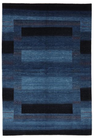 Tapis Loribaft Fine Persan 236X349 Noir/Bleu Foncé (Laine, Perse)