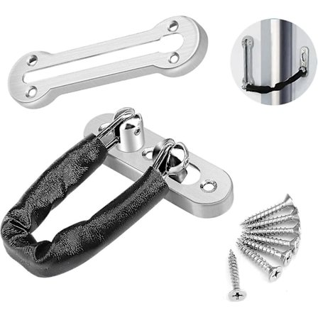 304 Rustfrit Ståldørsæde, Anti-ridse Sikkerhedskæde Til Døren