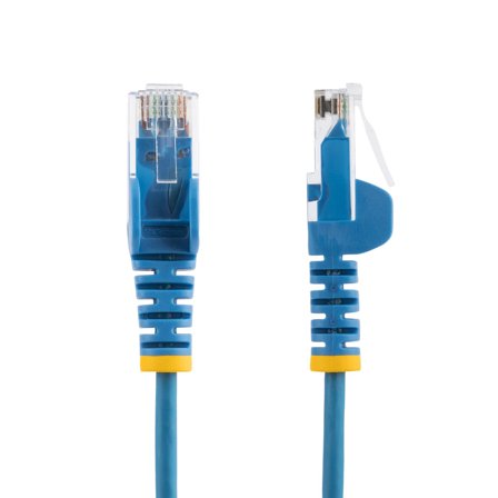 StarTech 5m Blue Slim CAT6 Ethernet Cable Snagless RJ45 LSZH 28AWG Pure Bare Copper Slim Network Patch Cable/Cord