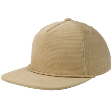 Equip - Beige snapback Keps - Khaki Corduroy Mid Golfer Snapback @ Hatstore