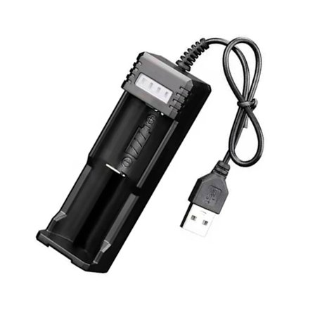 26650/18650 Batteriopladningsadapter Enkeltplads Automatisk Strømjustering