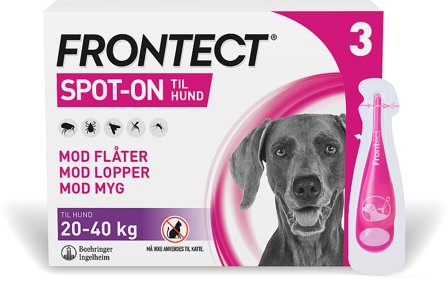Frontect Spot-on, opløsning til hund 20-40 kg 3 stk., Medicin & Pleje, Håndkøbsmedicin, Håndkøbsmedicin Til Dyr