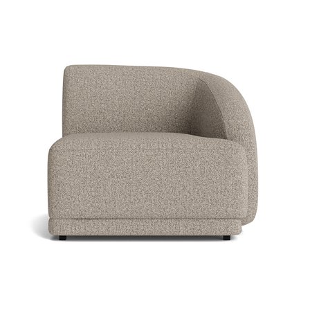 Copenhagen Modul Sofa, Højrevendt Armlæn - Crush Bouclé Beige - 90x90x76cm - 1 Personers Bouclé modul med Koldskum for Optimal Komfort