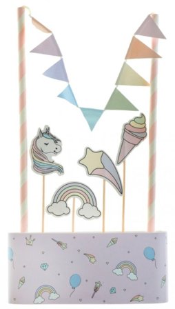 Tårtdekoration Unicorn / Enhörning - Partyninja.se