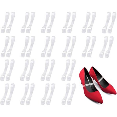 20 par höga klackar anti-lösa skosnören, transparenta skosnören