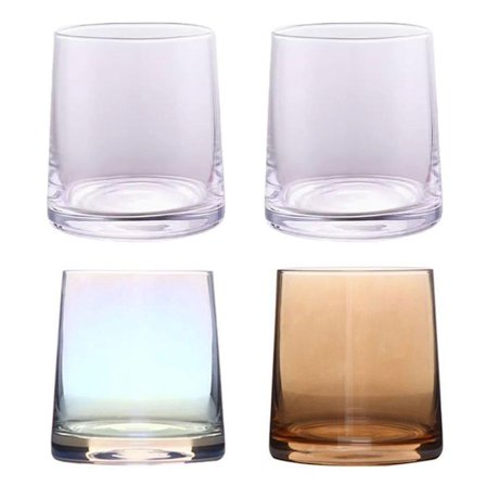 2-pack Hotell Hushålls Glas Munskölj Koppar Set Enkel Munskölj Kopp Sot-flerfärgad