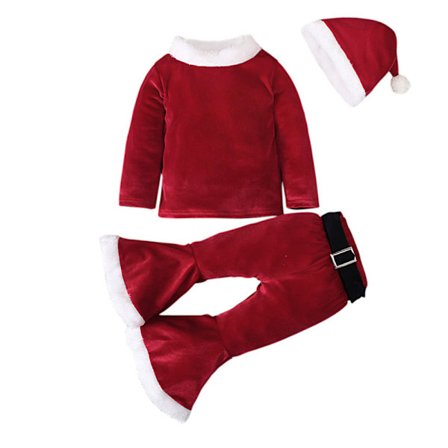 Julekostyme jenter utsvingte bukser Julenissen Xmas Outfit