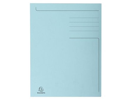 Exacompta Mapp 3-kl kartong A4 blå - Lyreco - Kontorsmaterial - Mappar och plastfickor - Mappar övriga