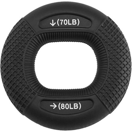 Håndtræningsring Silikone Håndtræningsring Sort Multipurpose Håndgrebstræner til stresslindring Styrke