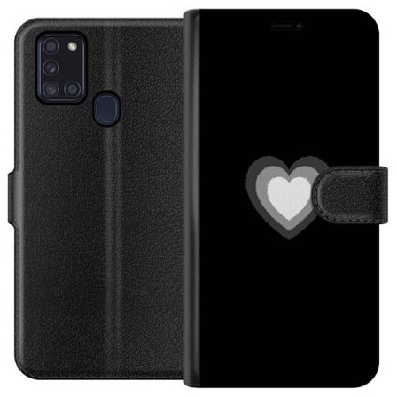 Kompatibelt Lommeboketui til Samsung Samsung Galaxy A21s Soft Glow Heart