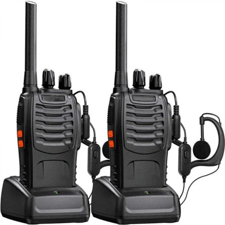 Baofeng Walkie Talkie Lang Rækkevidde Genopladelig Professionel 16 Kanaler PMR Walkie Talkies Radio, med Øretelefon, USB-Lader, Batteri (1 Par)
