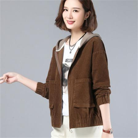 Manchester Pocket Huvjacka Höst Dam Casual Zip Up Long S