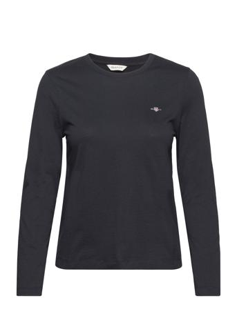 GANT Reg Shield Ls T-Shirt Svart