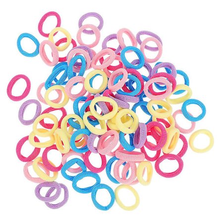 300 stk. Hårstrikk til barn, elastiske hårstrikk, dekorative hårstrikk, små hårpynt til jenter