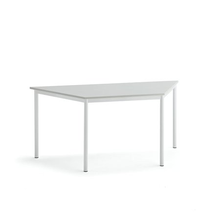 Table SONITUS TRAPETS, 1600x800x720 mm, grey high pressure laminate, white