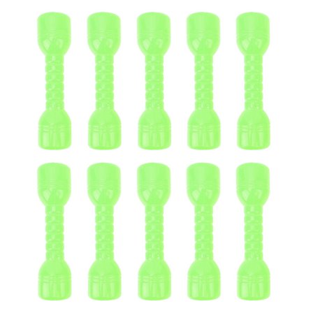 Träningsleksak för barn: 10 st Små plast hantlar, Perfekt för morgongymnastik hemma (Grön)