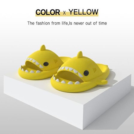 shark slippers shark slide miesten lady tossut keltainen