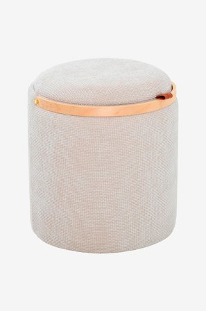 Nordic Furniture Group - Puf med opbevaring Lykke - Beige - Fodskamler & puffer - Fra Homeroom
