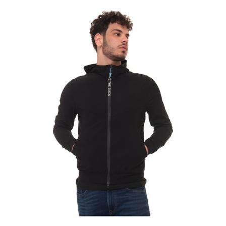 Save The Duck, Caelum zip sweatshirt with hood Zwart, Heren, Maat:M,nylon