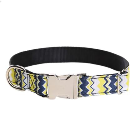 Nylon hundhalsband med snabbspänne i metall, justerbart E S