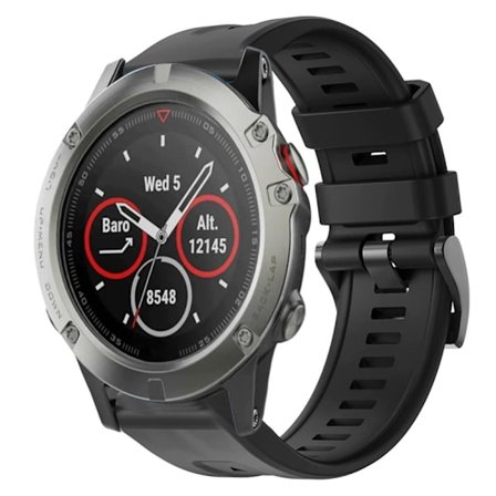 Garmin Quatix 5 Silicone Watch Band - Black