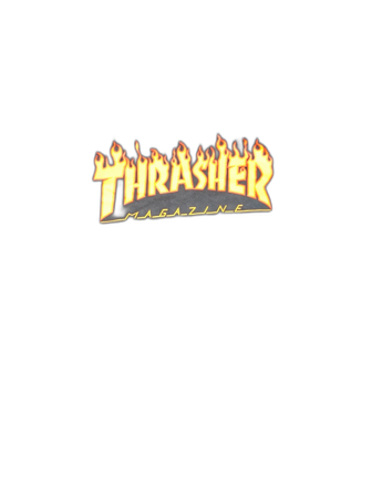 Svart Thrasher t-shirt med flames