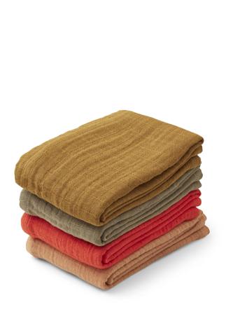 Leon Muslin Cloth - 4 Pack Baby & Maternity Baby Sleep Muslins Muslin Cloths Multi/mønstret Liewood