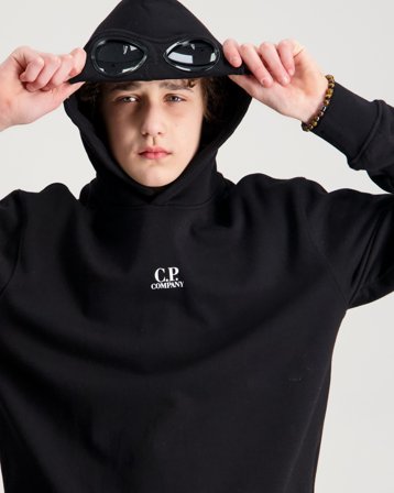 C.P. Company SWEATSHIRT W/HOOD Musta Hupparit/Hoodie Pojat - Kids Brand Store