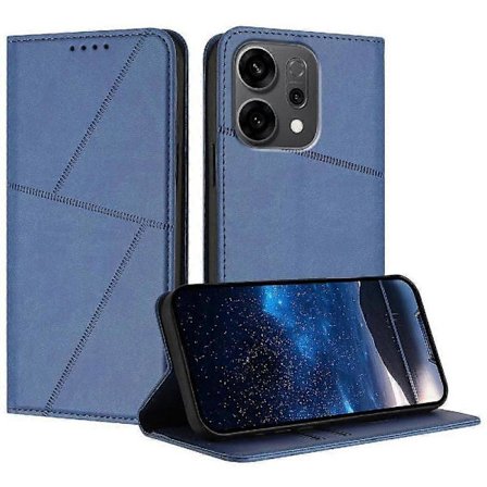 Etui til OPPO Reno 14 5G Magnetisk Anti-Fingeravtrykk Støtsikkert Deksel med Kortspor og Støtte