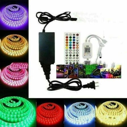 Bluetooth LED-remsa, 20M Vattentät LED-remsa 600 5050 RGB LED-lampor, Styrd av Smartphone-app för Dekoration [Energisparande]