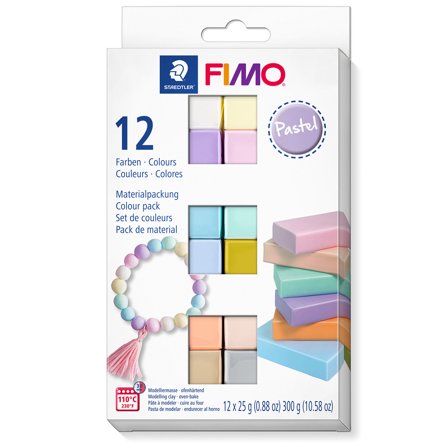 Staedtler FIMO Soft Modelleringsler 12 x 25 g Pastel colours