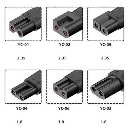 6-pakning Typ-c Ladeadapter Rettstrømadapter for Elektrisk Hårklipper Skjeggtrimmer, Barbermaskin, Skjønnhetsinstrument [db]