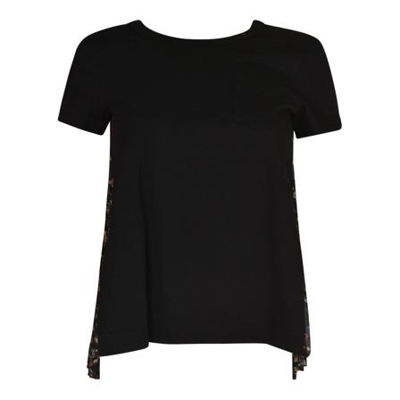 Sacai, T-Shirts Zwart, Dames, Maat:L