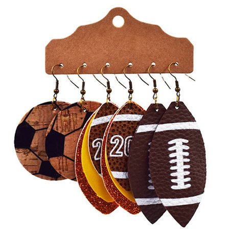 Kvinders Rugby Læder Øreringe til Sportsentusiaster