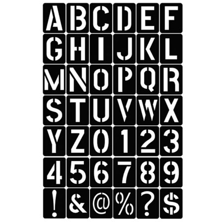 42 stk. Bogstav Tal Symbol Skabelon Maleri Bræt Prægning