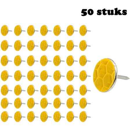Heijastavat merkkineulat, 50 kappaleen pakkaus, halkaisija 1 cm, heijastavat reittimerkit, heijastavat neulat polkujen merkitsemiseen, merkkineulat 