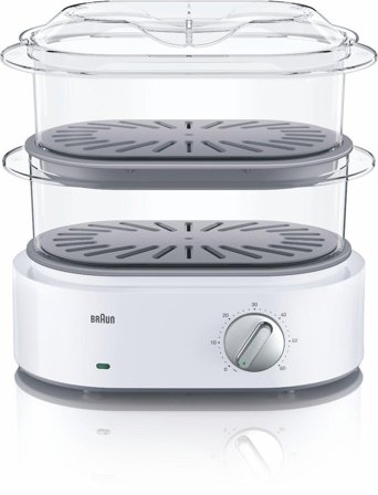Braun FS 5100 Dampfgarer 2 Korb/Körbe Arbeitsplatte 850 W Weiß
