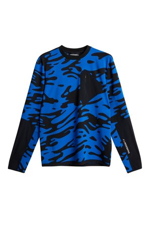 J.Lindeberg - Alonso Jacquard Crew Neck - Blue - Man - M