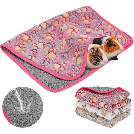 Vandtæt tæppe til marsvin, vaskbart 3-pak fleece tæpper til små dyr [DB]