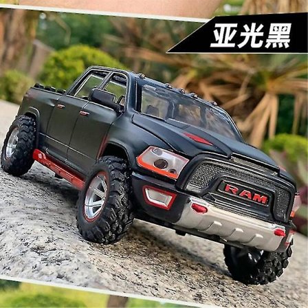 1:32 Dodge Ram pickup-modell i legering med reservdäck, ljud och ljus, återvändande leksak för barns födelsedag