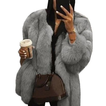 Iman Kvinnor Teddy Bear Faux Fur Coat Jacka Oversized Ytterkläder W