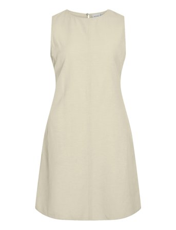 Vila Viprisilla O-Neck S/L Short Dress - Cream - 36