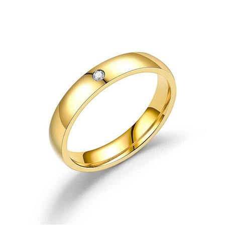 Parring Minimalism Ringar Zircon GULD 7