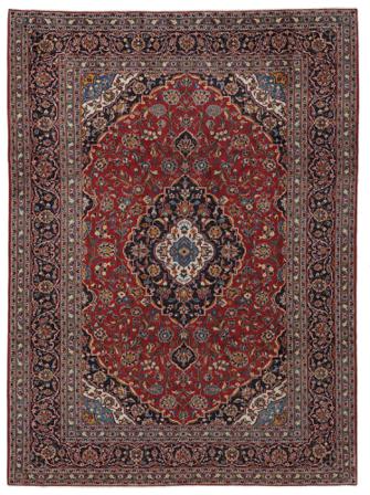 260X352 Medallion Large Keshan Rug Wool, Carpetvista
